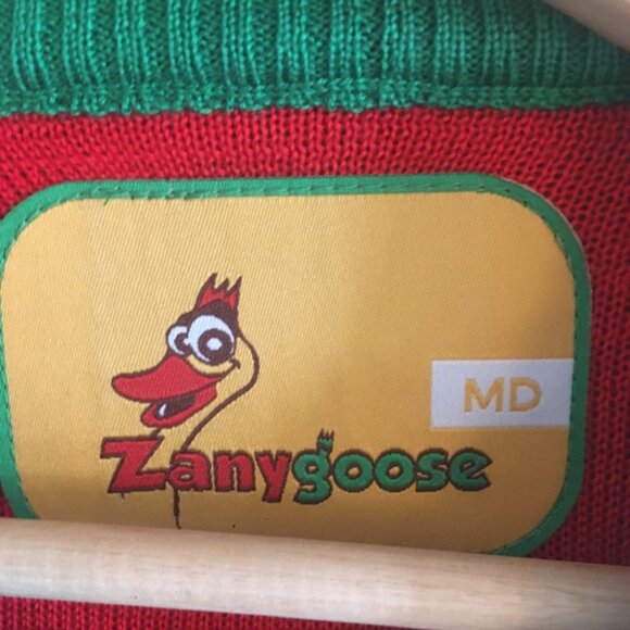 Zanygoose Elf Ugly Christmas Sweater Size Medium - Picture 2 of 4